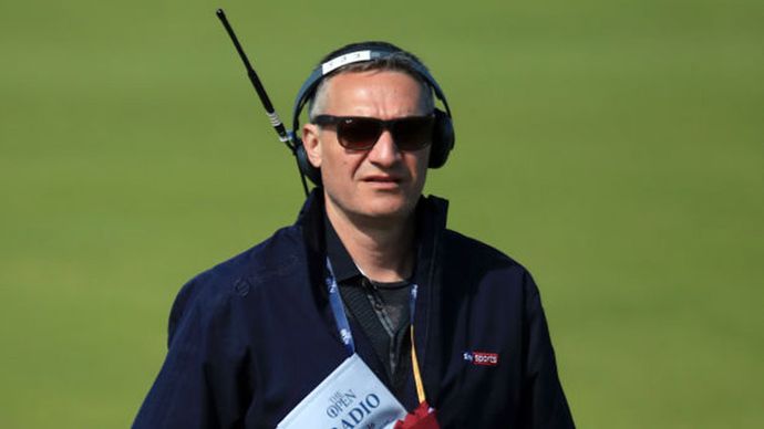 Richard Kaufman working during the Open Championship