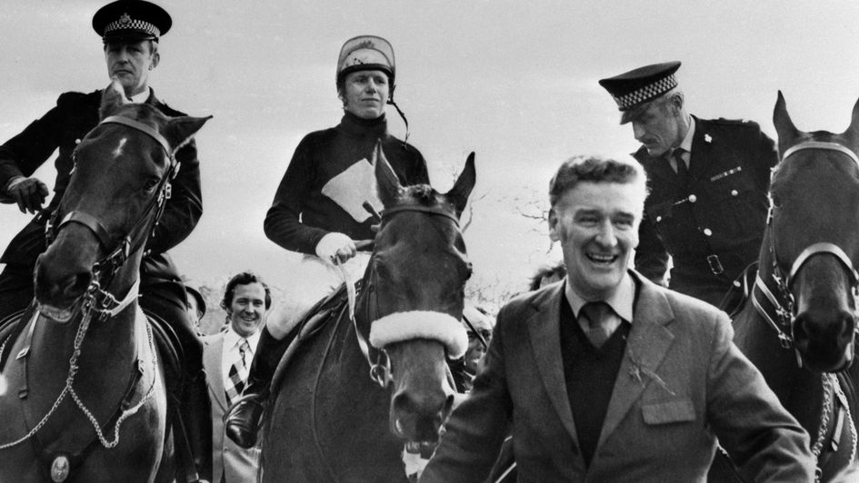 Red Rum is led in by Ginger McCain