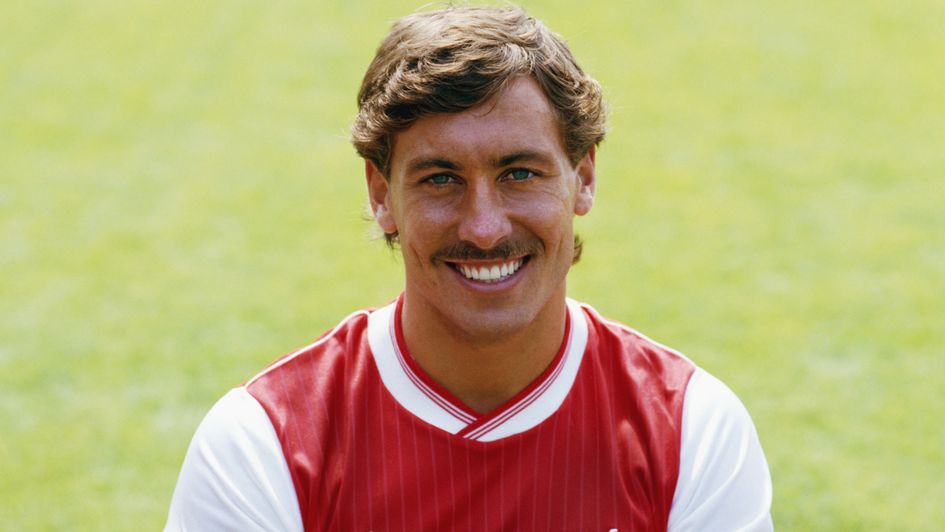 Arsenal defender Kenny Sansom pictured ahead of the 1984/85 season
