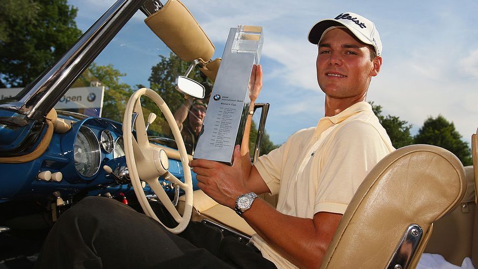 Martin Kaymer with the BMW International Open trophy