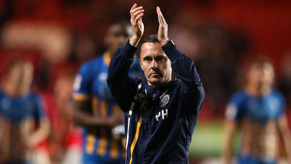 Shrewsbury manager Paul Hurst after the 1-0 win at Charlton in the first leg