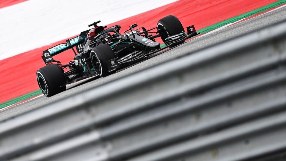 Lewis Hamilton in practice in Austria