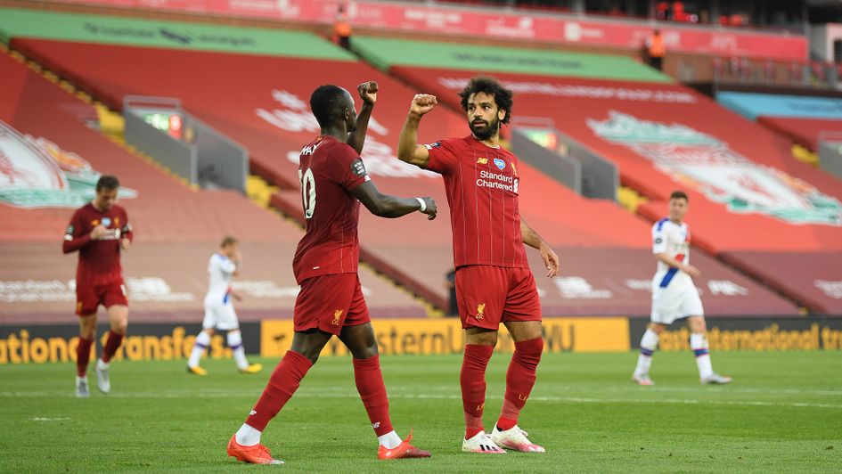 Liverpool's Sadio Mane and Mo Salah