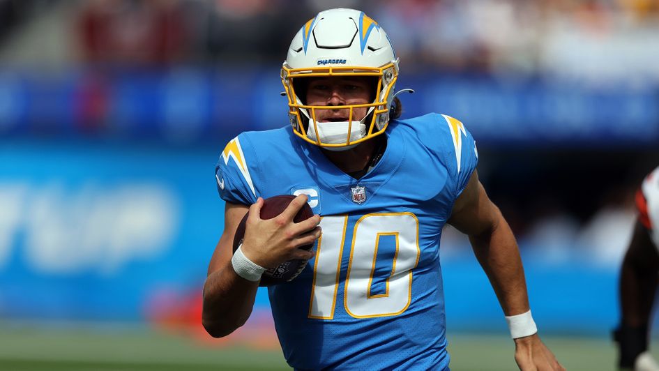Justin Herbert in action for the Los Angeles Chargers