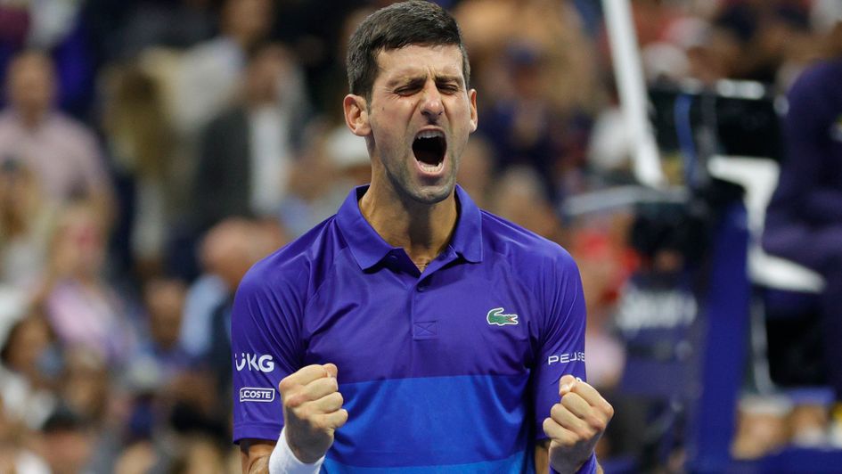 Novak Djokovic celebrates his epic victory