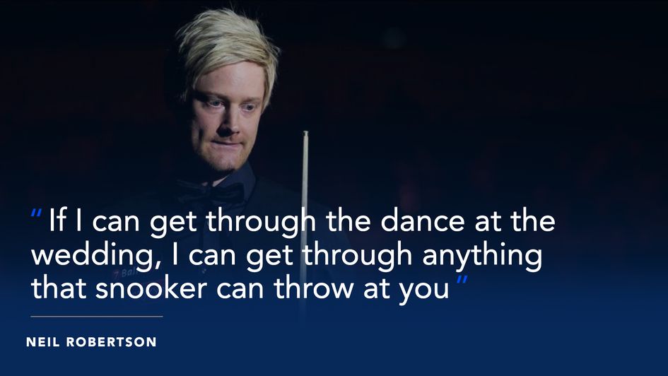 Neil Robertson on getting married