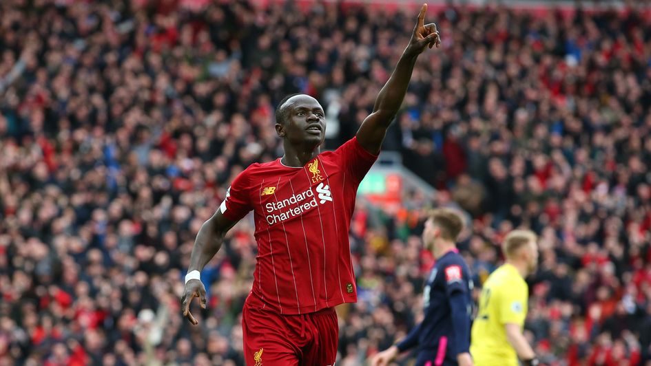 Sadio Mane: Liverpool forward celebrates his goal against Bournemouth at Anfield