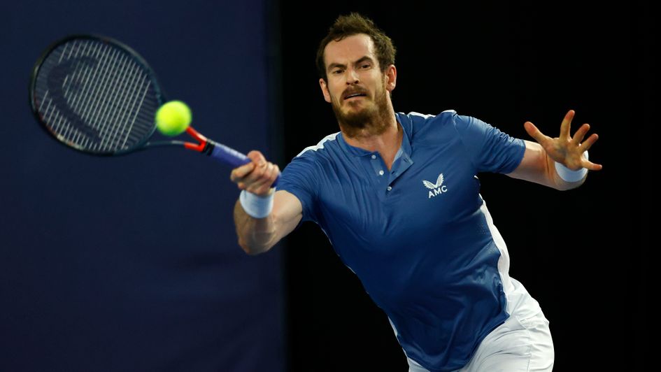 Andy Murray in action on Thursday