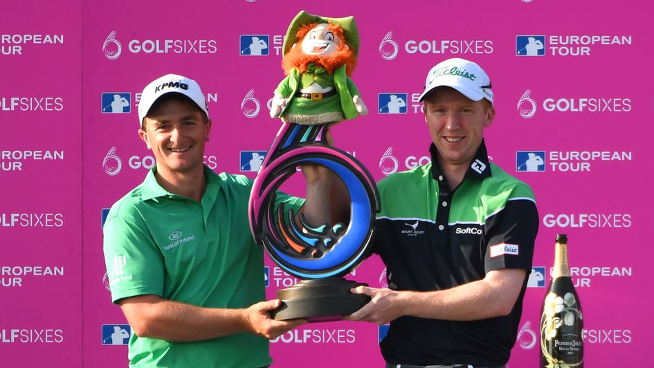Ireland's Gavin Moynihan and Paul Dunne win the GolfSixes event