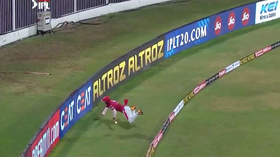 Scroll down to watch Nicholas Pooran's remarkable save