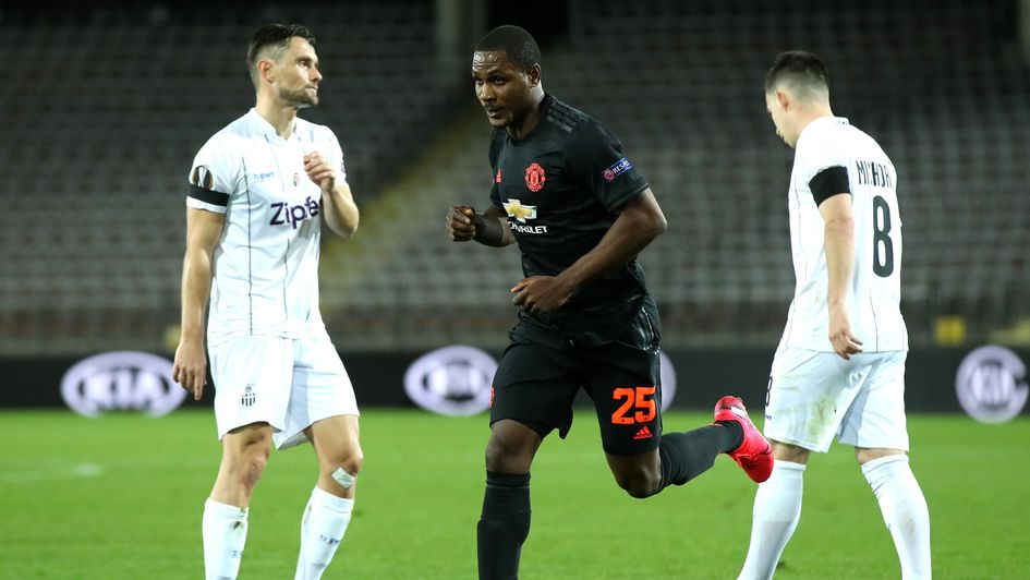 Odion Ighalo scores for Man Utd against LASK