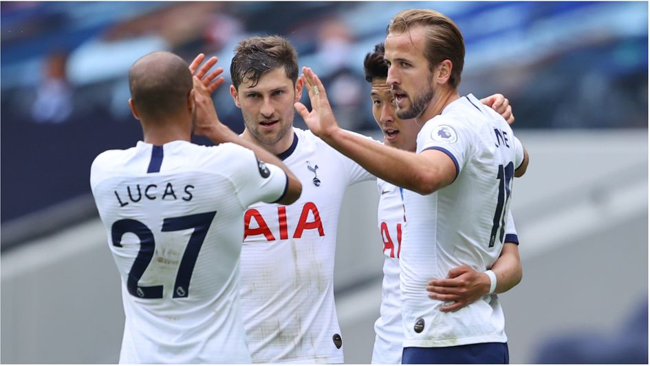 Tottenham 2-0 Leicester: Harry Kane celebrates scoring twice for Jose Mourinho's side