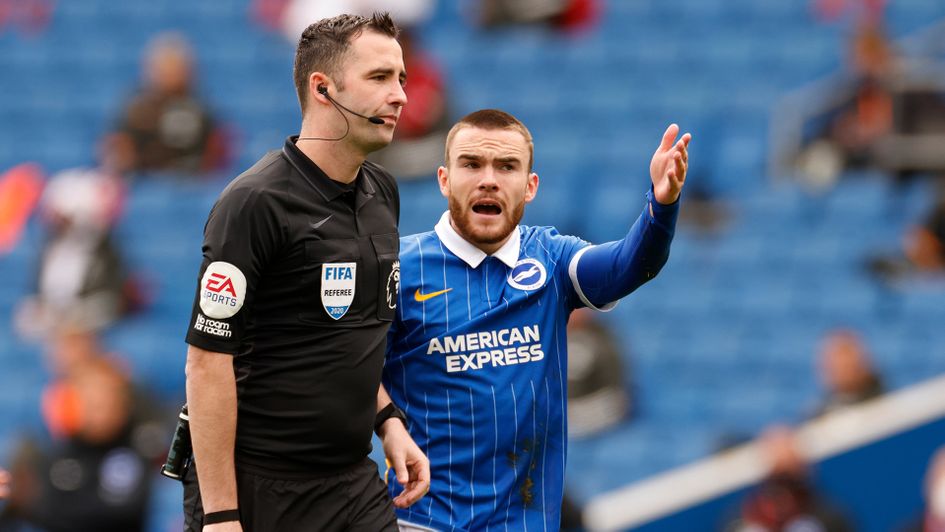 Brighton saw a penalty overturned by VAR