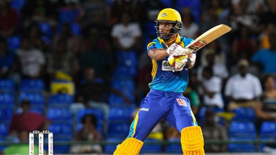 Roston Chase in action at the Caribbean Premier League
