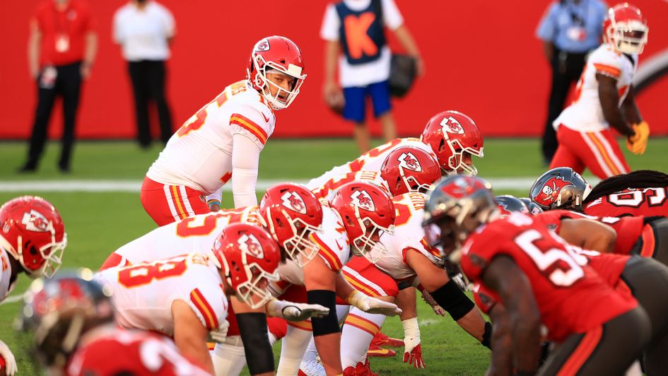 Patrick Mahomes in action against the Tampa Bay Buccaneers