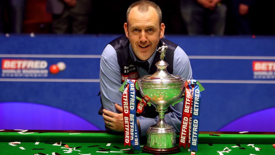 Mark Williams with his third world title
