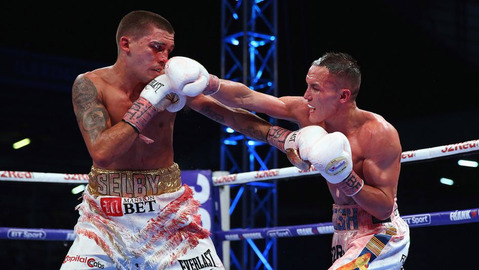 Lee Selby (left) and Josh Warrington (right) in action in Leeds