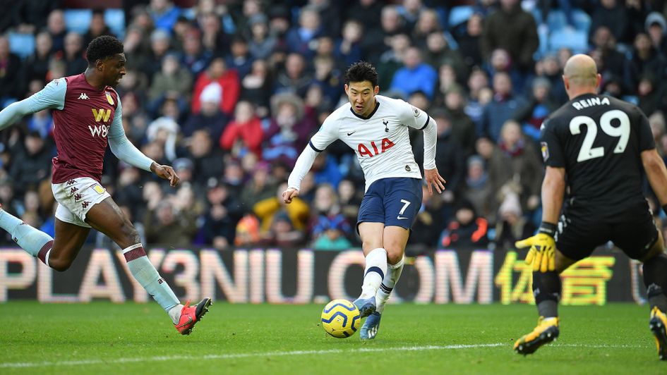 Heung-min Son: Spurs forward scores his second goal at Aston Villa to secure the victory in injury time
