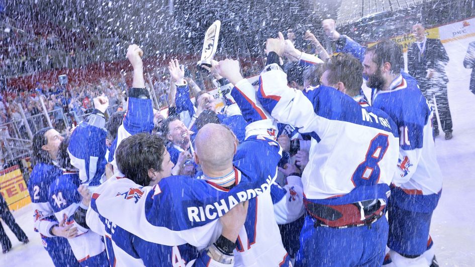 Great Britain celebrate after securing the gold against Hungary (photo credit: Dean Woolley)