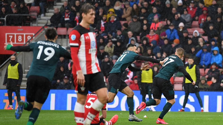 Matej Vydra: Burnley forward celebrates his winner at Southampton