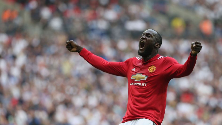 Romelu Lukaku: The Manchester United forward celebrates his goal v Spurs in the FA Cup semi-final