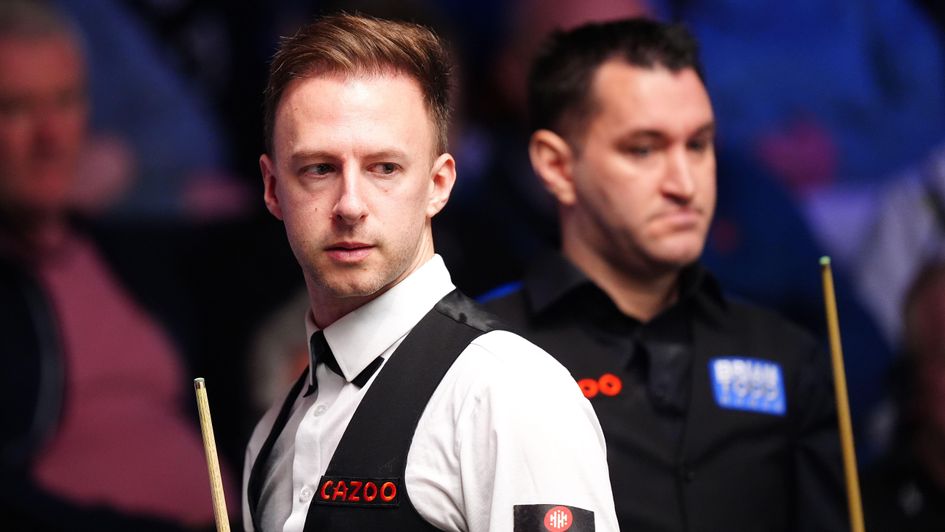 Judd Trump is closing in on the last eight in Sheffield