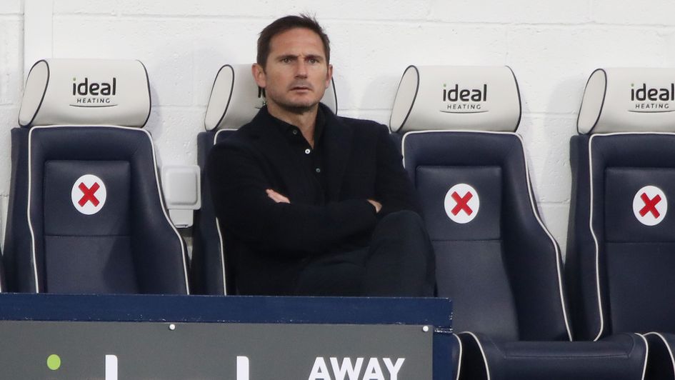 Frank Lampard looks on at The Hawthorns