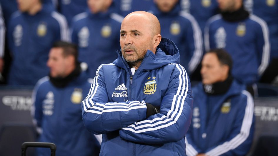 Jorge Sampaoli: Argentina's head coach watches on