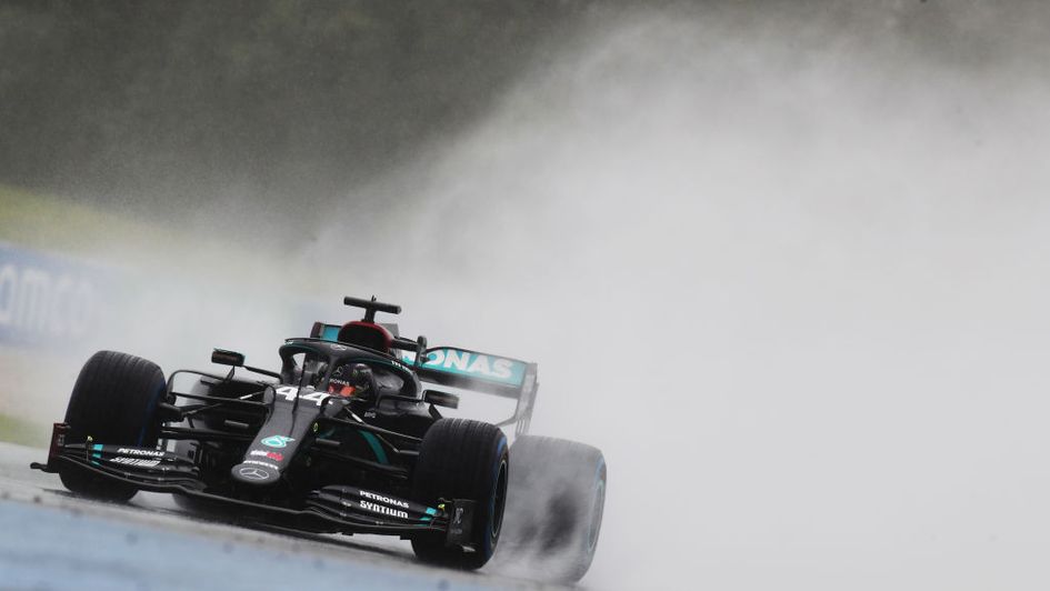 Lewis Hamilton during Saturday's qualifying session
