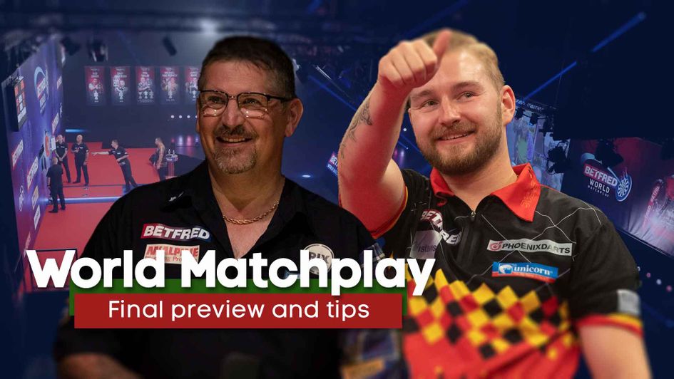 Gary Anderson will take on Dimitri van den Bergh in the World Matchplay final