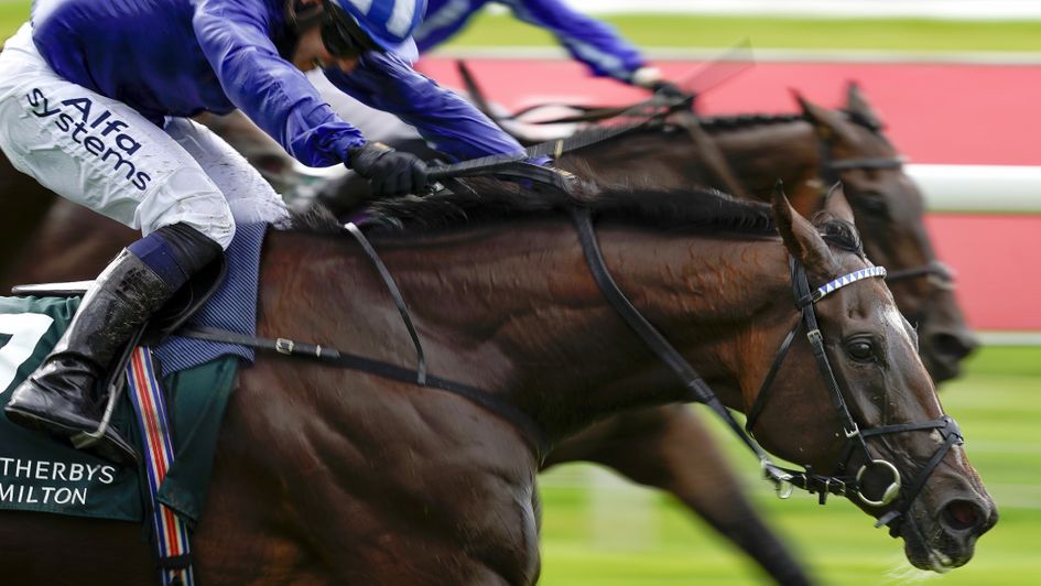 Enbihaar battles to victory in the Weatherbys Hamilton Lonsdale Stakes