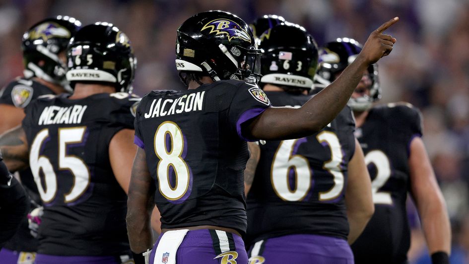 Lamar Jackson in action for the Baltimore Ravens