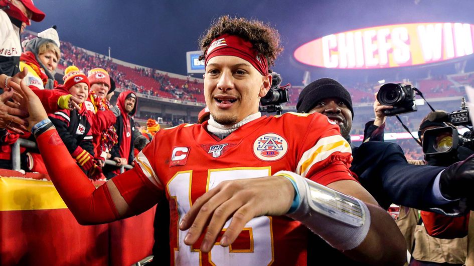 Patrick Mahomes after the Kansas City Chiefs beat the Houston Texans in the NFL play-offs