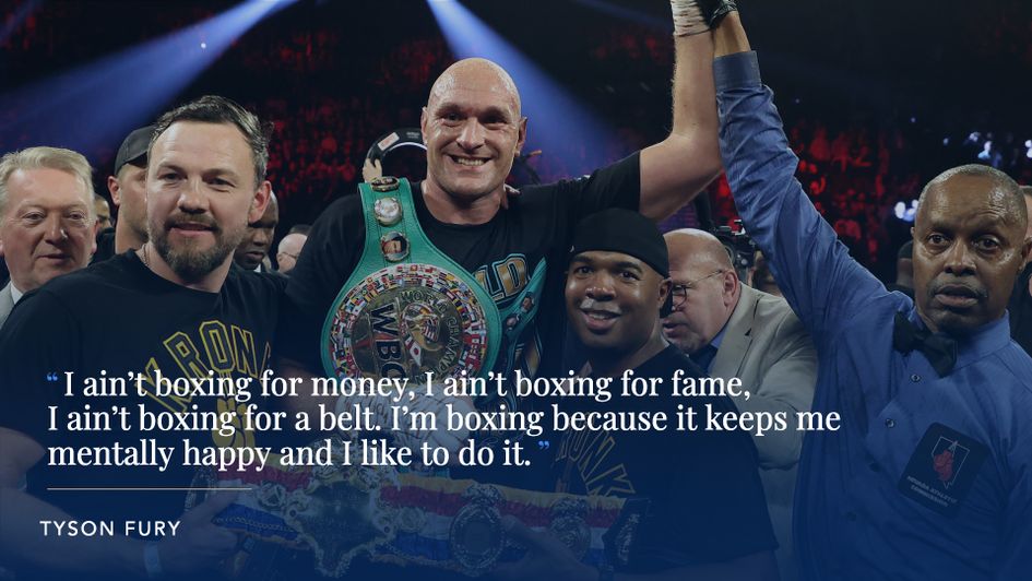 Tyson Fury wants to continue to box for as long as possible