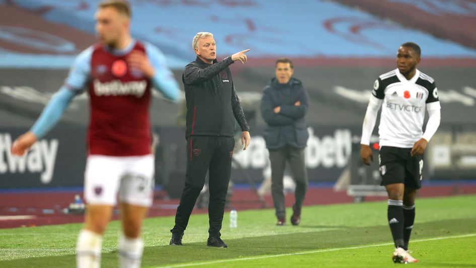 West Ham manager David Moyes gestures