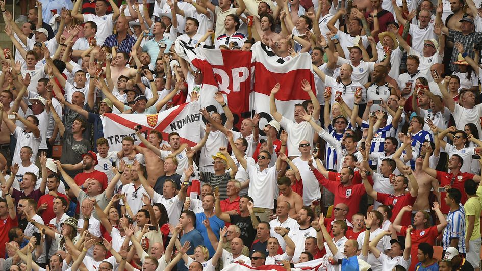 England fans in full voice at the 2014 World Cup