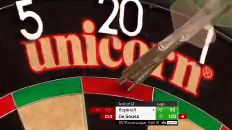 Scroll down to watch this moment of magic darts