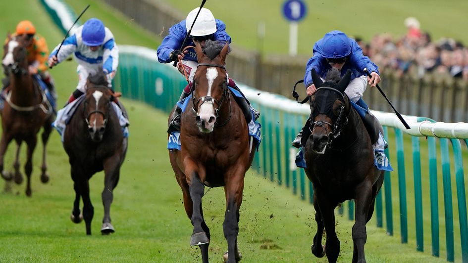 Military March (left) battles to Autumn Stakes victory