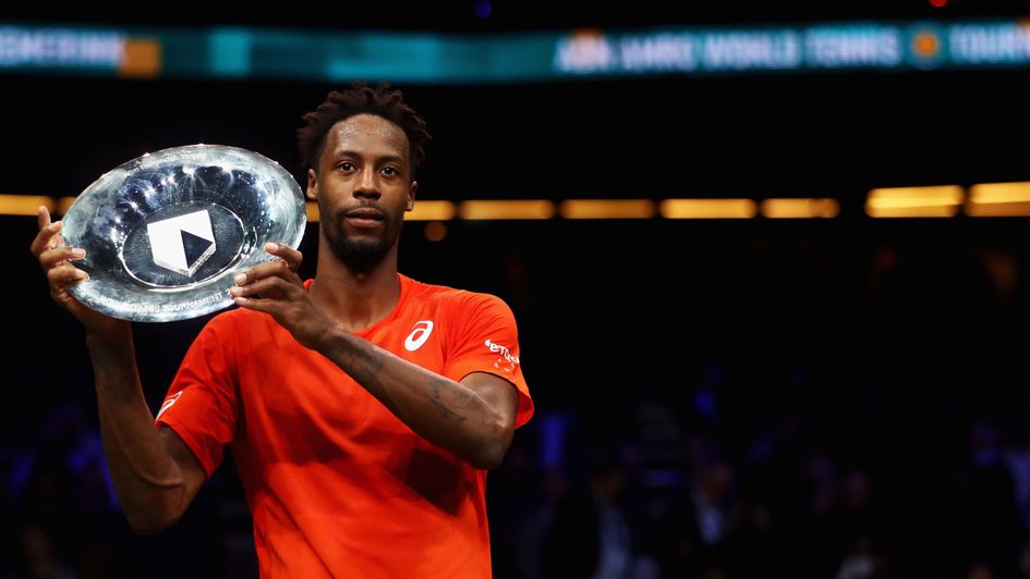 Gael Monfils: The Frenchman celebrates his win in Rotterdam