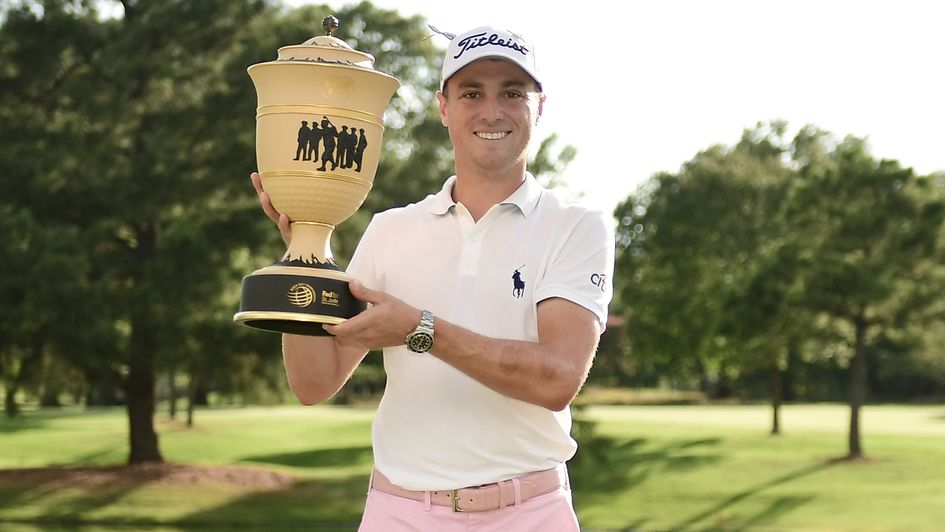 Justin Thomas with the WGC-FedEx St Jude Invitational title